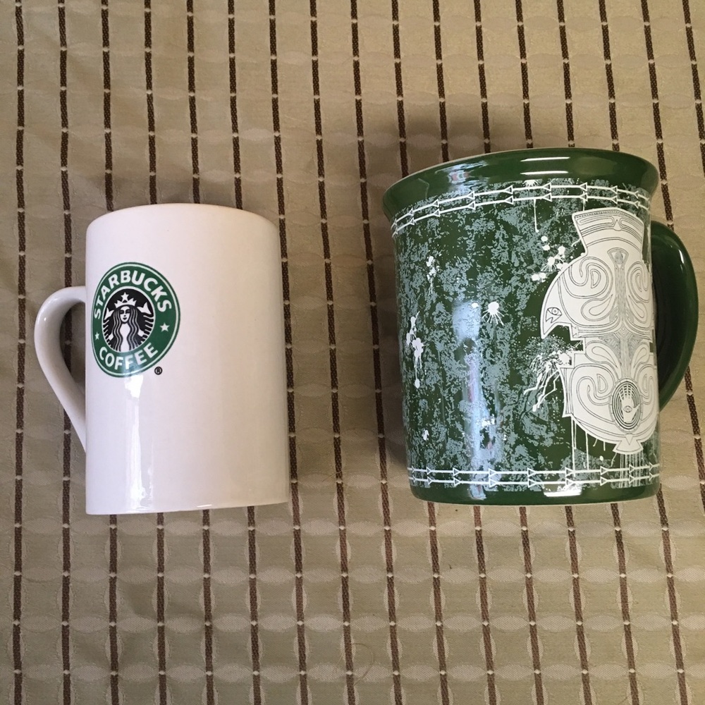 Pendleton and Starbucks Cups